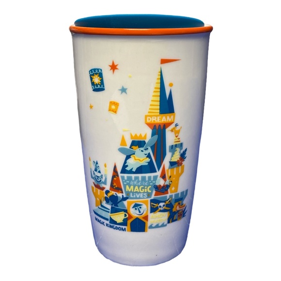 2019 Disney Parks Magic Kingdom Starbucks Ceramic Travel Tumbler - Picture 1 of 2